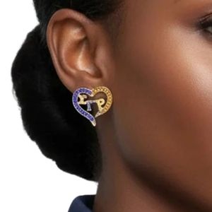 Women SGR Heart Stud Earrings Elegant <b>Greek</b> Inspired Heart Shape Silver Plated Imitation Pearl Fashion <b>Jewelry</b> Stylish Ladies - Product Image 2