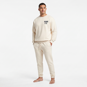 <b>Men's</b> Sweatshirt Jogger Set Two Piece Tracksuit Crew Neck <b>Pullover</b> Casual Streetwear Custom Printed Logo Wholesale - Product Image 3