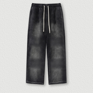 Custom Sun Fade Oversized Cargo Trousers 100% Cotton Heavy GSM Unisex Casual Streetwear Pants OEM - Product Image 2