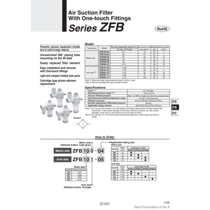 ZFB401-13 filtre d'aspiration d'air SMC Pneumatics de haute qualité - Product Image 2