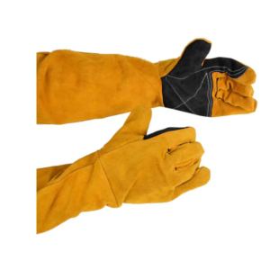 Guantes de Soldadura de Cuero Vacuno de Alta Calidad, Manga Larga, Resistentes al Fuego, Antiestáticos, Multiusos, con Puño de Seguridad Flexible, 11 oz - Product Image 6