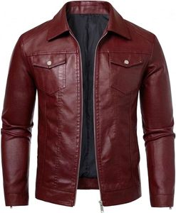 Chaqueta de Cuero Nueva Colección, Resistente al Viento, para Hombre y Mujer, Estilos Personalizados, Ropa de Otoño, Múltiples Colores, Chaqueta de Cuero 2026 - Product Image 2