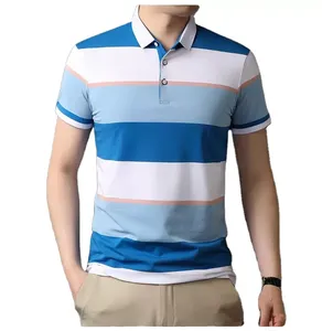 T-shirt Polo Homme 100% Coton Nouveau Imprimé 3D à Fermeture Éclair Anti-Plis Uni Manches Courtes Loisirs - Product Image 2