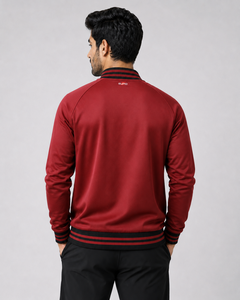 <b>Men</b> Compact Varsity <b>Jacket</b> <b>Lightweight</b> Letterman Baseball <b>Jacket</b> Soft Comfortable Material Ribbed Varsity <b>Jacket</b> Front Casual - Product Image 2
