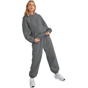 Survêtement pour femme, style urbain, sweat-shirt à capuche surdimensionné, pantalon assorti - Product Image 3