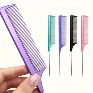 Professional Stainless Steel <b>Comb</b> Precision Mouse Tail <b>Comb</b> Smooth Hair <b>Comb</b> with Fine Teeth Needles and Metal Good Quality - Product Image 1