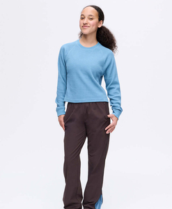 Sweat-shirt en molleton biologique pour femmes, sweat-shirts personnalisés, sweat-shirts surdimensionnés en coton pur, pull à col rond naturel pour femmes, vêtements pour femmes - Product Image 2