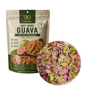 Tranches de goyave séchées 99 Gold Data, douces, salées et épicées, du Vietnam, 100g, 200g, 500g, emballage sous vide, collation naturelle végétalienne - Product Image 1