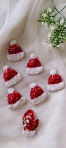 Red Beaded 3D PU Shoe Applique <b>Patch</b> Embroidery <b>Sew</b> <b>on</b> Badge for Clothing Garment Decoration Craft Fashion Accessories - Product Image 5