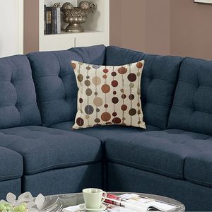 Divano componibile modulare in polifibra blu navy a 4 posti per soggiorno - Product Image 4