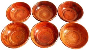 Store Wooden Serving for Kitchen Use Natural Salad Bowl <b>Dinnerware</b> for Fruits Dry Fruits Snacks - Product Image 3