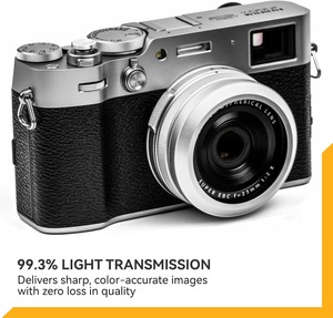 NC UV (Silver Frame), <b>Camera</b> Lens <b>Protector</b> Filter for Fujifilm X100 Series (X100, X100S, X100F, X100T, X100V, X100VI) - Product Image 3