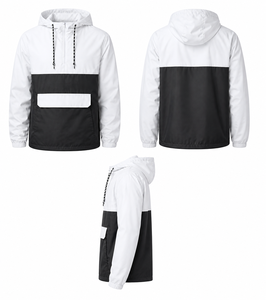 SALSTAR Trending Men Hip Hop Streetwear Windbreaker <b>Jacket</b> Double Zipper Oversized <b>Track</b> <b>Jacket</b> Hooded Eco-Friendly Breathable - Product Image 3