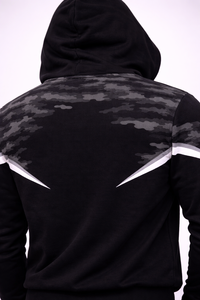 ชุดวอร์มลายพรางสีดำสำหรับผู้ชายพร้อมฮู้ด – ชุดกีฬาพร้อมโลโก้สั่งทำ |   ผู้ผลิตสินค้าภายใต้แบรนด์ของผู้จ้าง (OEM) - Product Image 5