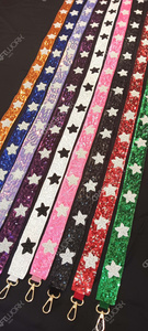 Handmade Sequin Star Pattern Bag <b>Strap</b> Wide Glitter Shoulder <b>Strap</b> Detachable Crossbody <b>Strap</b> Fashion Replacement <b>Strap</b> - Product Image 5