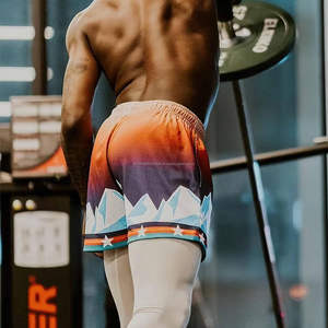 Short de bain trois-quarts d'été à séchage rapide pour hommes et femmes High Street Tissu de soie glacée respirant mi-mince solide pour l'extérieur - Product Image 3