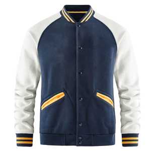 Chaqueta Varsity Personalizada con Logotipo Bordado, Chaqueta de Béisbol de Cuero y Lana de Alta Calidad - Product Image 1