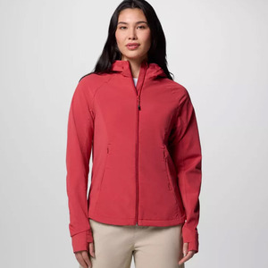Women Red Sport <b>Jacket</b> Outdoor Hooded Coat <b>Lightweight</b> Softshell Sportswear Slim Fit Full Zip <b>Running</b> <b>Jacket</b> for Lady Exercise - Product Image 1