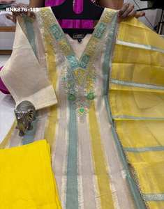 Nuevo conjunto indio de alta calidad en seda Simar con trabajo Pitha, Kurti-Pantalón y Dupatta, fabricante de Surat, ropa étnica. - Product Image 3