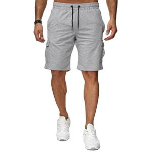 Pantalones cortos de playa informales holgados de alta calidad para hombre 2024, monos deportivos con múltiples bolsillos, patrón sólido, servicio OEM ecológico - Product Image 1