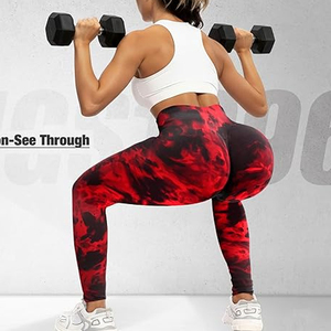Women High Waist Tie Dye Yoga <b>Leggings</b> Scrunch Butt <b>Seamless</b> Gym Fitness Workout Running Activewear Pants - Product Image 3