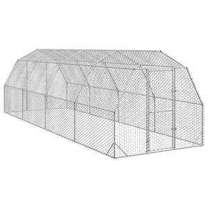 Grand poulailler métallique durable, enclos à poules galvanisé, cage pour animaux - Product Image 1