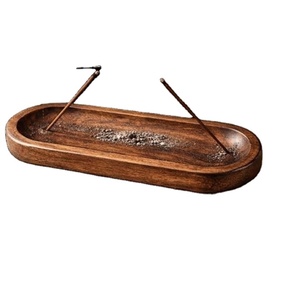 Porte-encens en bois de santal fait main avec récupérateur de cendres – Support durable en bois pour Agarbatti, idéal pour la maison, le bureau, la méditation, le yoga et l'aromathérapie - Product Image 3