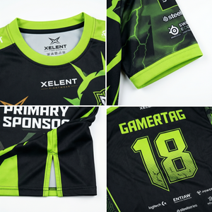 Camiseta de Esports Personalizada 100% Poliéster, Sublimada, de Manga Corta, con Logotipo OEM, Uniforme de Equipo de Jugadores Profesionales para Hombres y Jóvenes - Product Image 4