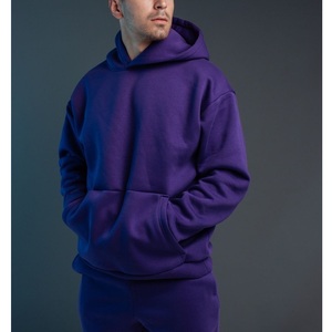 เสื้อฮู้ดดี้ผู้ชายผ้าฝ้ายราคาส่ง ดีไซน์เรียบง่าย ปรับแต่งได้ ทรงหลวม ไซส์ใหญ่ มีสไตล์ สีพื้น จากบังกลาเทศ - Product Image 3