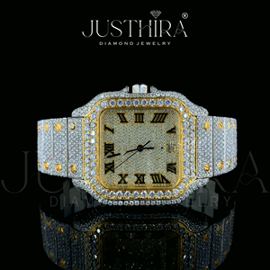 Reloj de Cuarzo Cuadrado de Lujo para Hombre, Estilo Hip Hop, con Incrustaciones de Diamantes, de Acero Inoxidable, al Mejor Precio al por Mayor - Product Image 5