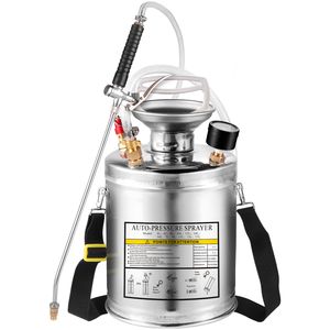 Spruzzatore in Acciaio Inox da 1 Gallone con Asta da 12 Pollici e Tubo Rinforzato da 3 Piedi, Pompa Manuale con Manometro e Valvola di Sicurezza - per Uso Domestico e in Giardino - Product Image 5