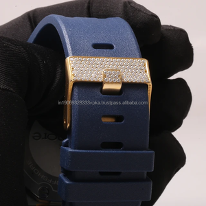 นาฬิกาข้อมือฮิปฮอปสุดหรูสำหรับผู้ชายนาฬิกาเพชรโมอิสซาไนต์สแตนเลสสองโทนคุณภาพสูงส่งตรงจากโรงงาน - Product Image 6