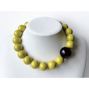 Collier moderne en résine et bois, accessoire de mode, choix des amoureux, bijoux en cristal - Product Image 5