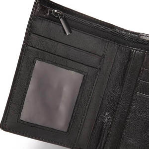 Portefeuille pour homme en cuir véritable, logo personnalisé, luxe, haute qualité, fermeture ouverte, imperméable, prix bas, vente en gros - Product Image 5