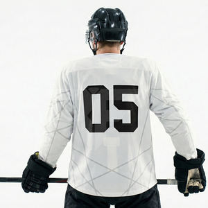 Jersey de Hockey sobre Hielo OEM del Equipo Canadiense, Jersey Profesional de Poliéster con Sublimación, Bordado y Malla - Product Image 4