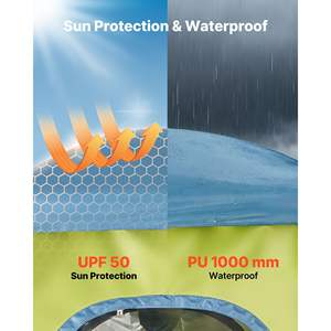 Portable 1-Room <b>Camping</b> <b>Shower</b> Tent Ground Stakes Ropes 150D Oxford Fabric Silver Coating Carry <b>Bag</b> for Fishing Supports Poles - Product Image 3