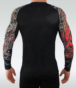 เสื้อรัดกล้ามเนื้อแขนยาวสำหรับบราซิลเลียนยิวยิตสูแบบปรับแต่งได้สำหรับผู้ชาย - ผ้าสแปนเด็กซ์น้ำหนักเบา ทนทาน อุปกรณ์ศิลปะการต่อสู้ที่ใช้งานง่าย - Product Image 4