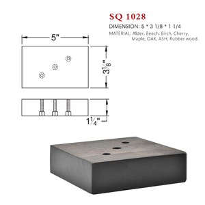 Modern Low Profile Solid Wood Furniture Feet Rectangular <b>Replacement</b> <b>Sofa</b> Base <b>Legs</b> for Couch Ottoman and Cabinet - Product Image 6