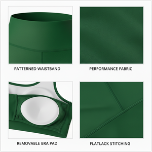 Ropa deportiva con logo personalizado para mujer, conjunto de yoga, leggings y sujetador deportivo para gimnasio, fitness y entrenamiento. - Product Image 6