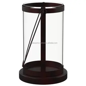 Portavelas de Madera Natural y Metal Plateado Pulido, Moderno y Elegante, Hecho a Mano, para una Decoración Elegante del Hogar y Hoteles - Product Image 3