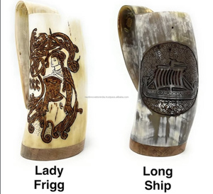 Tapa a prueba de fugas de alta tendencia, taza de café con aislamiento al vacío, taza de cuerno vikingo con asa y taza corta con abrebotellas - Product Image 1