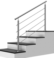 Système de balustrade en tube pour balcon, colonnes de balustrade extérieure, balustrades en acier inoxydable, mains courantes, système de balustrade en poteaux/tuyaux