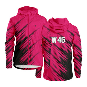 Premium Sublimated Hooded Nylon Coated Zip Up Windbreaker <b>Jacket</b> Recycled Polyester Outdoor Running Sports Wear - Product Image 4