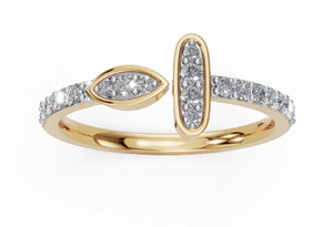 Anillo de Diamantes Reales en Oro Sólido de 9K, 14K y 18K, Banda de Diamantes Minimalista para Ella, Oro Amarillo, Rosa y Blanco, Joyería Fina para Uso Diario - Product Image 5