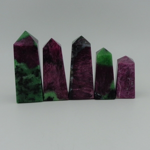 Obelisco de Cristal de Zoisita Rubí de Primera Calidad, Torre de Cristal Hecha a Mano, Feng Shui, Piedra Natural Curativa, Decoración Energética para Meditación Reiki - Product Image 4