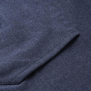 Men's <b>Navy</b> Blue Hooded <b>Sweatshirt</b> Regular Fit Cotton Knitted Casual Pullover With Pocket Autumn Wear - Product Image 6