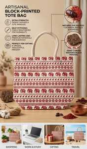 <b>Mini</b> Elephant Cultural Themed Premium Printing Open Design Traditional Elephant Print for Puja's and Festival's - Product Image 3