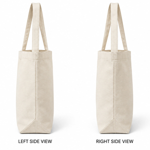 Sac fourre-tout en toile avec longues poignées souples, minimaliste, ouverture supérieure, unisexe, écologique, réutilisable, sac de courses, fabricant en gros - Product Image 3