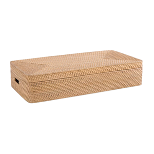 Wholesale <b>Large</b> Rattan Underbed Storage Basket With Lid, Handwoven Wicker Clothes Laundry <b>Hamper</b> For Hotels Vietnam - Product Image 2
