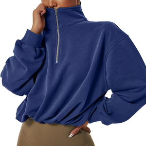 Sudaderas con capucha de hombros caídos con logo personalizado para mujer, sudaderas con capucha de hombros caídos de alta calidad para chicas - Product Image 1